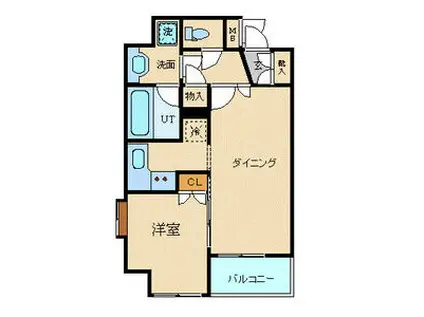 パレステュディオ渋谷ステーションフロント(1DK/6階)の間取り写真