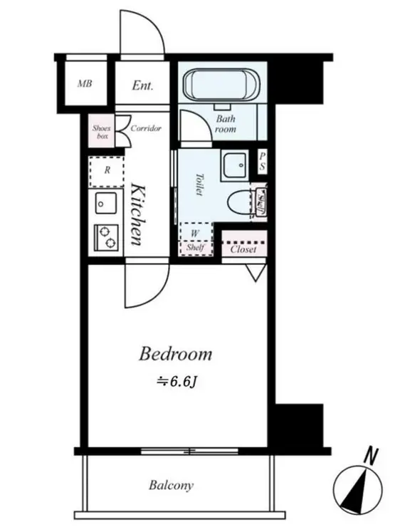 PREMIUM CUBE田町 5階階 間取り