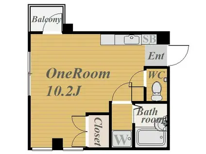 MAISON ビラメール(ワンルーム/1階)の間取り写真