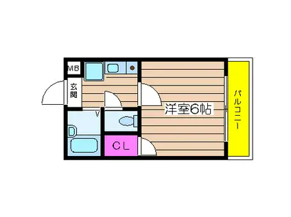 エヌリーメゾン(1K/3階)の間取り写真