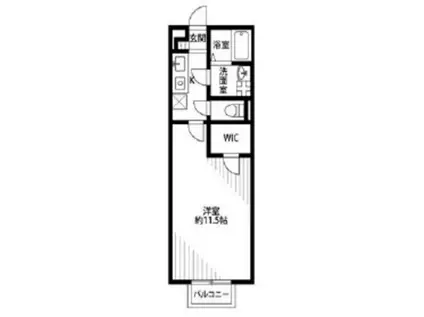 アムール コンセルト(1K/2階)の間取り写真