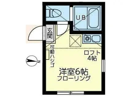 ユナイトフォーシーズンアクオリーナ(ワンルーム/2階)の間取り写真