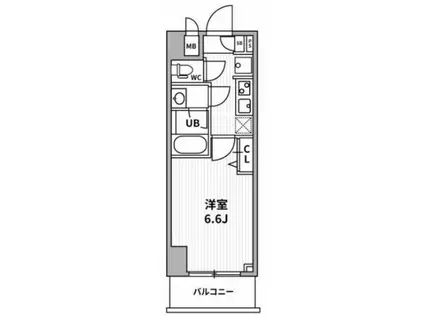 オルタナ横濱阪東橋(1K/8階)の間取り写真