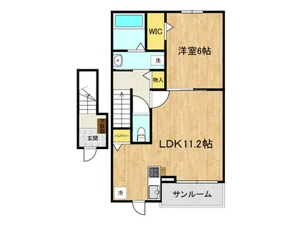 フォーマルハウト(1LDK/2階)の間取り写真