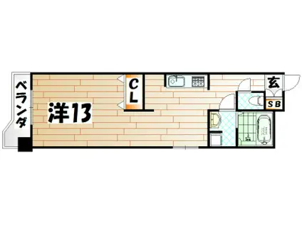 メモリープラザ小倉(ワンルーム/5階)の間取り写真