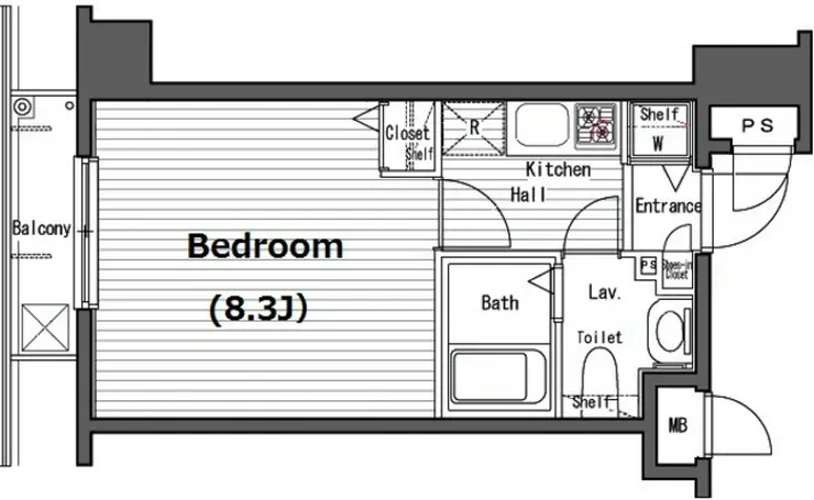 ガラ・シティ横浜西口 8階階 間取り