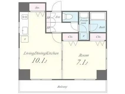 WAVE千束(1LDK/5階)の間取り写真