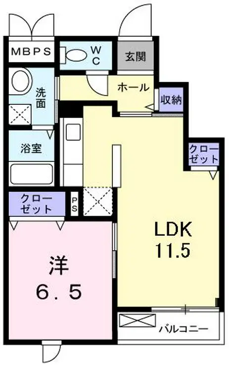クレール青葉台 3階階 間取り