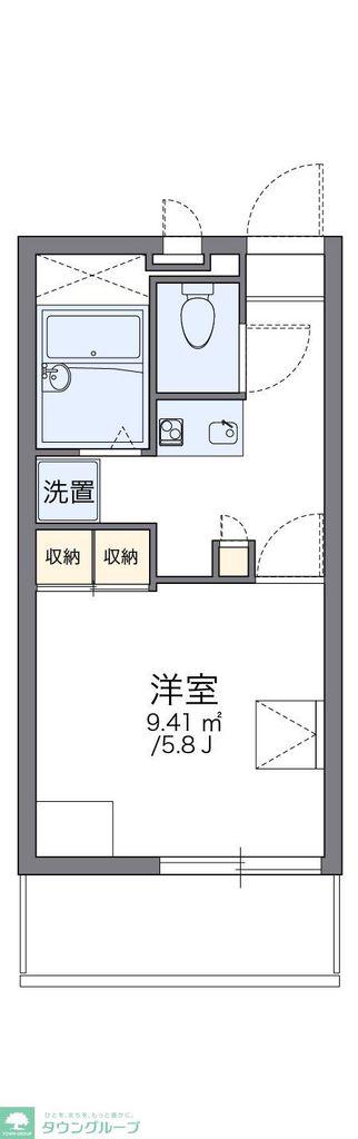 レオパレスNAKANISHI(1K/2階)の間取り写真
