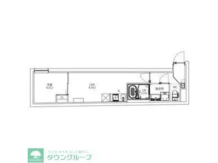 MAXIV CITY神楽坂(1LDK/1階)の間取り写真