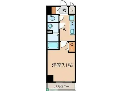 PS IMAIKE(1K/3階)の間取り写真