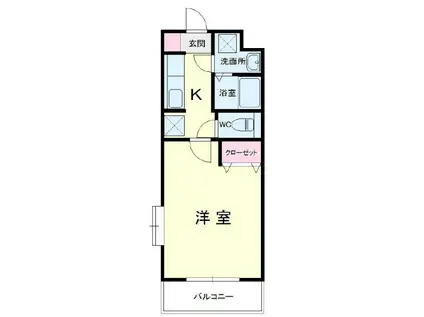 グレイス・ベル(1K/2階)の間取り写真