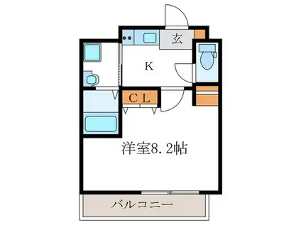 NEXT LIFE 丹波口東(1K/1階)の間取り写真