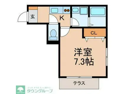 MSキリンハウス(1K/1階)の間取り写真