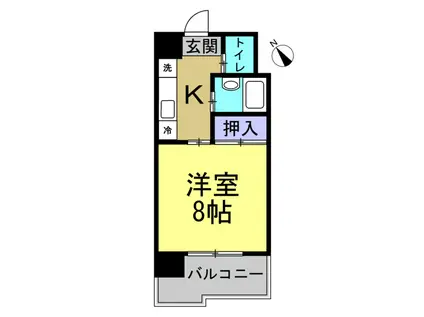 サンライフ有楽(1K/8階)の間取り写真