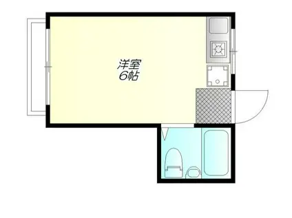 藤ハイツ(ワンルーム/1階)の間取り写真