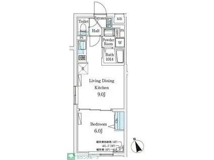 CREATIF駒澤大学前(1LDK/3階)の間取り写真