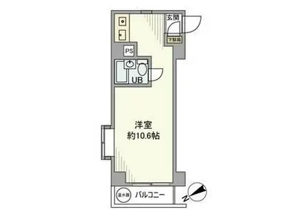 プロスペアー荻窪(ワンルーム/3階)の間取り写真