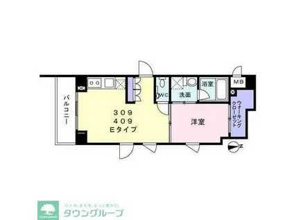 NAVI新宿(1LDK/3階)の間取り写真