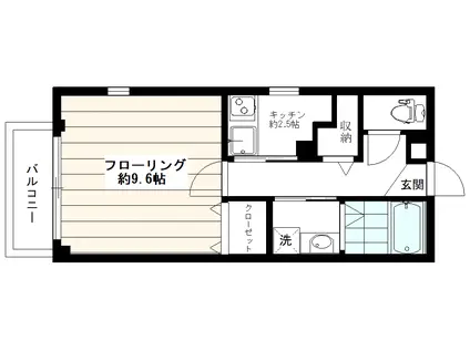 N&M目白通(1K/3階)の間取り写真