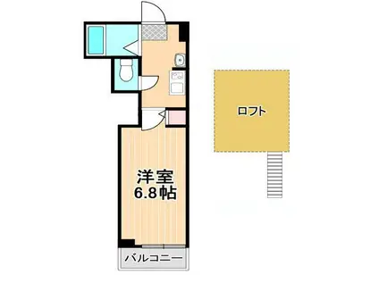 グランクオール青井ウエスト(1K/3階)の間取り写真