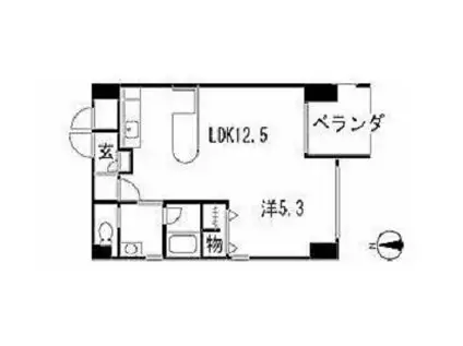 CREA RESIDENCE(1LDK/7階)の間取り写真