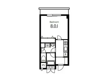 ガーデン杉並方南(1K/2階)の間取り写真