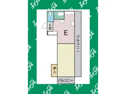 サンコート城南(1DK/4階)の間取り写真