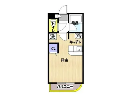 ヴェルツブルク(1K/2階)の間取り写真