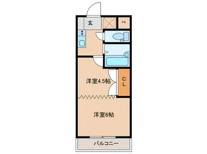 アクアステージ大在(2K/3階)の間取り写真