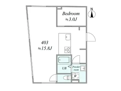 TRIAS626(1LDK/4階)の間取り写真