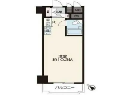 藤和新川コープ(ワンルーム/5階)の間取り写真