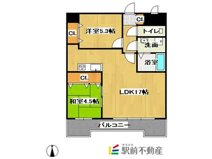 タワーマンション・シーザリオン(2LDK/5階)の間取り写真