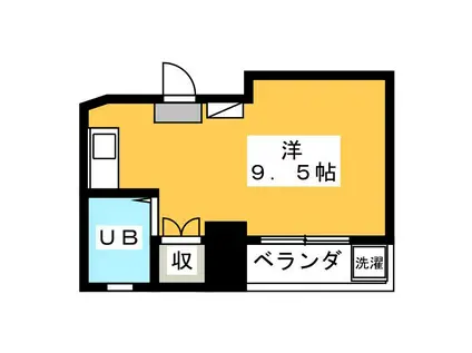 大栄パレス(ワンルーム/4階)の間取り写真