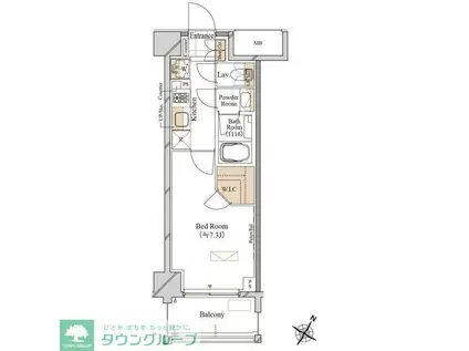 ブランシエスタ森下(1K/5階)の間取り写真