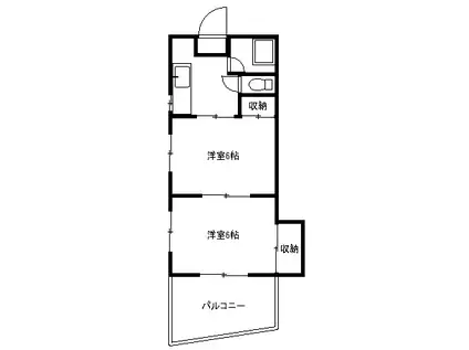 TFTビル(2K/3階)の間取り写真