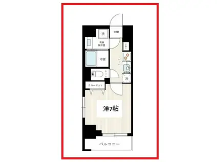  ハイズステージ浅草今戸(1K/9階)の間取り写真