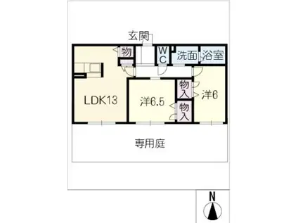 YAMAKO(2LDK/1階)の間取り写真