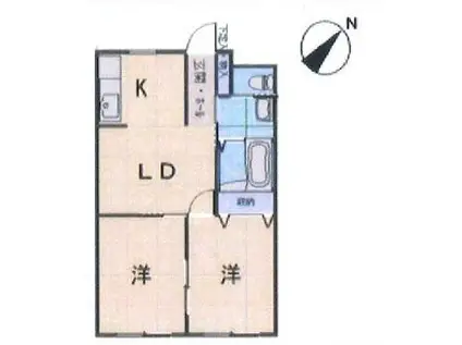 モリスの丘(2LDK/3階)の間取り写真