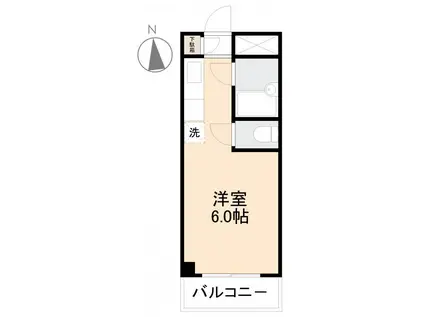 コーポ川添(ワンルーム/4階)の間取り写真