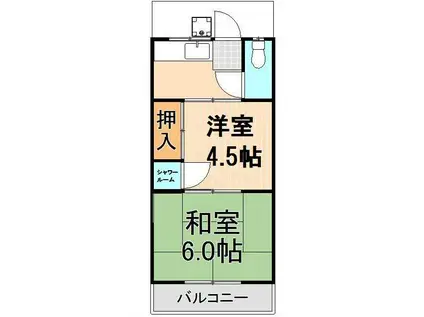 小林荘(2K/2階)の間取り写真