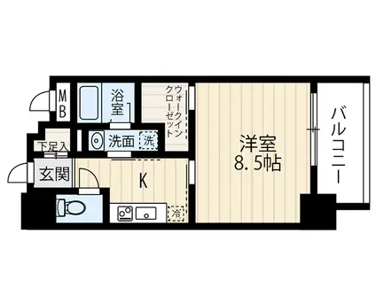 ESTRELA高宮(1K/4階)の間取り写真