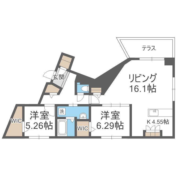 MIYANOMORI-CITY.STELLA(2LDK/1階)の間取り写真