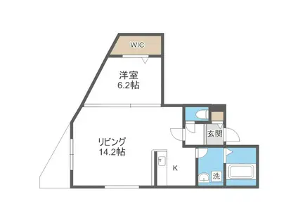 GIULIETTA(1LDK/2階)の間取り写真