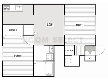グランドソレーユ(2LDK/1階)の間取り写真