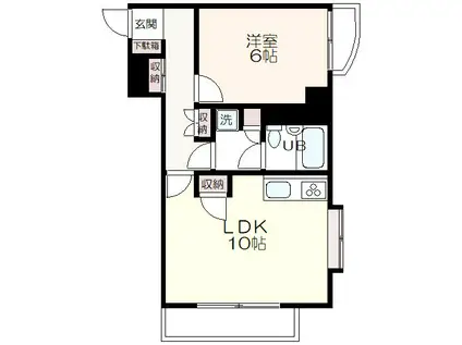 ウェルストンヒルズ(1LDK/5階)の間取り写真