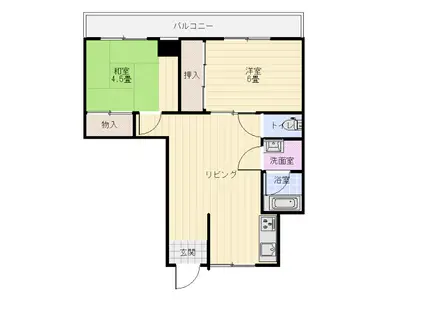 パル和光(2DK/3階)の間取り写真