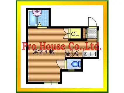 シャトル(ワンルーム/1階)の間取り写真