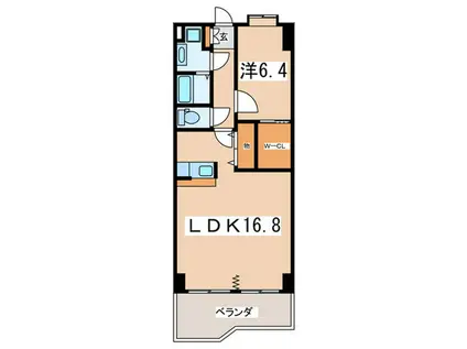 ベルフルール(1LDK/3階)の間取り写真