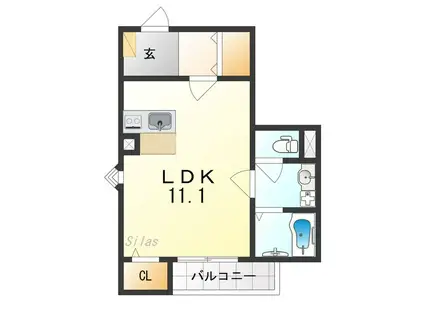 FSTYLE狭山・池尻中1号館(ワンルーム/1階)の間取り写真